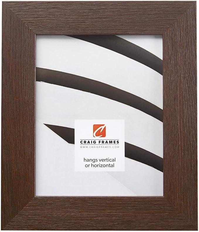 Craig Frames 22x28 Textured Brown Oak Picture Frame for Posters and Photos | Lightweight shatter resistant acrylic facing with a rigid backing board, made in the USA by CraigFrames