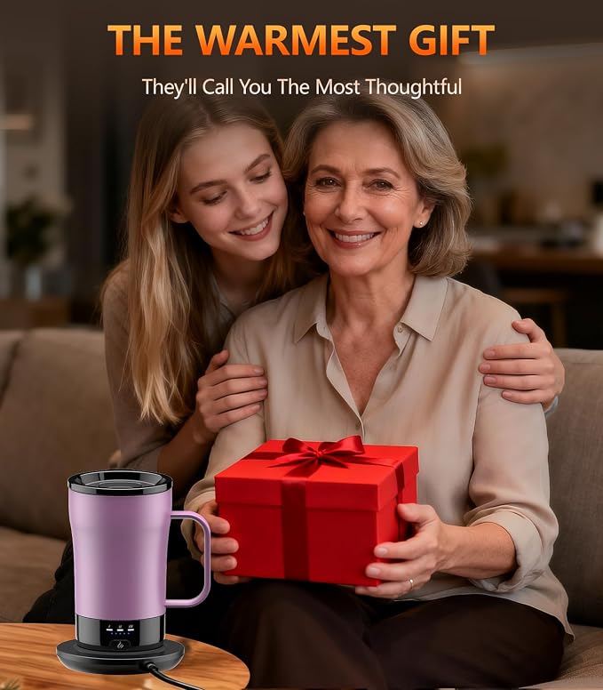 Self-Heating Coffee Mug, 14oz Heated Coffee Mug - Rechargeable Temperature Control Coffee Mug Keep Coffee Hot, Smart Mug Great Gift for Coffee Lovers & Slow Sippers - Image 7