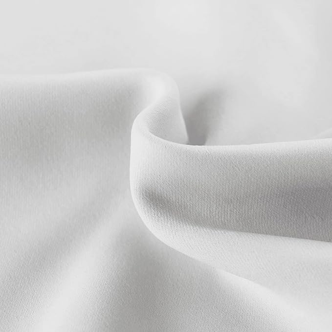 Hiasan Valance Curtains for Kitchen Rod Pocket Room Darkening Window Curtain Valance, 42 x 18 Inches Length, Greyish White, 1 Panel - Image 3