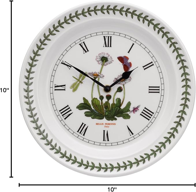 Portmeirion Botanic Garden BGHG61000 10-Inch Daisy Wall Clock, Multi-Colour - Image 2