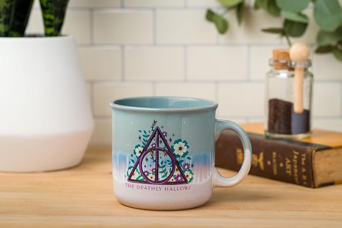 Silver Buffalo Harry Potter Hallows Symbol, Reactive Glaze Camper Mug, 20oz | The Deathly, Ceramic, 0.59 Liters - Image 5