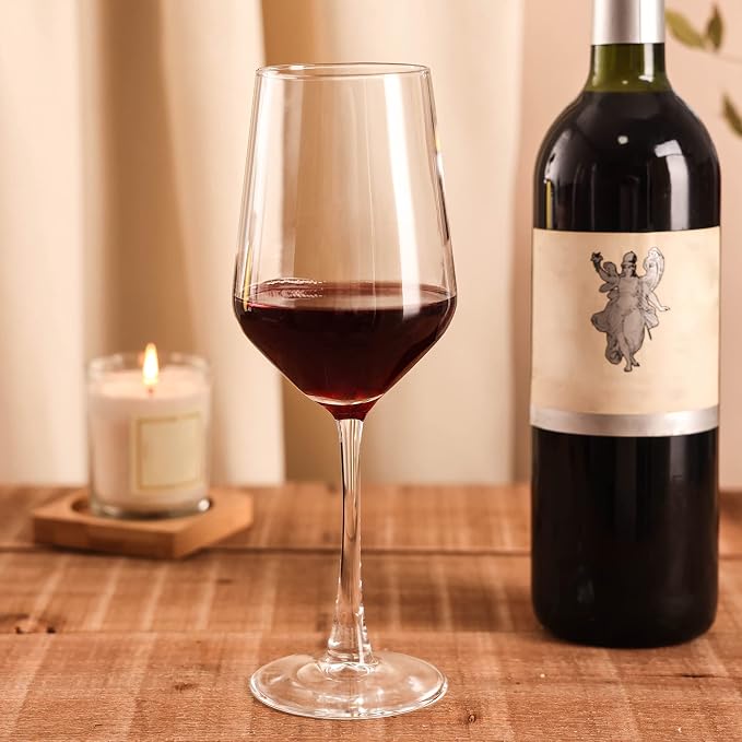 YANGNAY Wine Glasses Set of 6, 13 Oz Red or White Wine Glass with Stem, Perfect for Home, Restaurant, Dishwasher Safe - Image 8