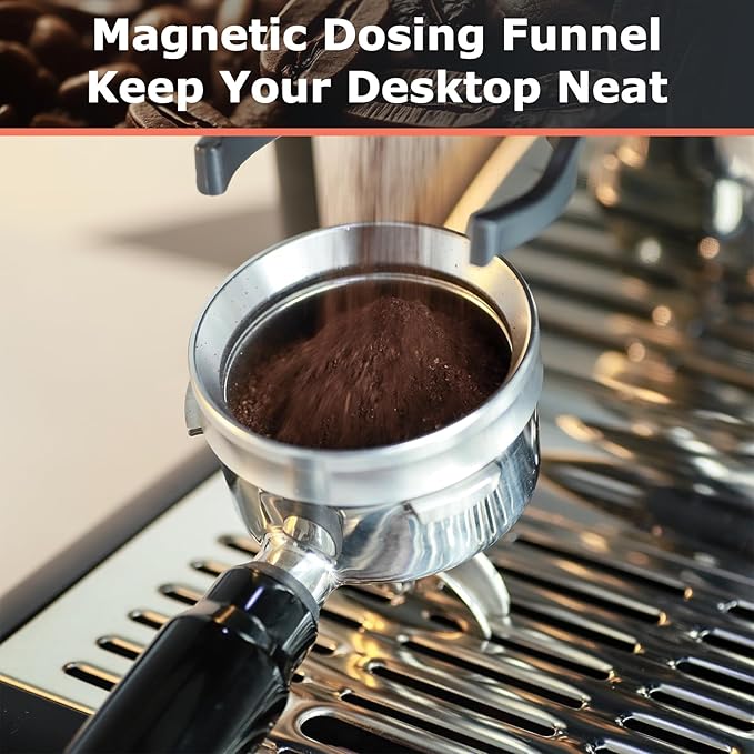 58mm Espresso Accessories Kit, Coffee Distributor and Espresso Tamper, Wdt Espresso Distribution Tool and Dosing Funnel Set for 58 mm Espresso Coffee Machines Portafilter (58mm)