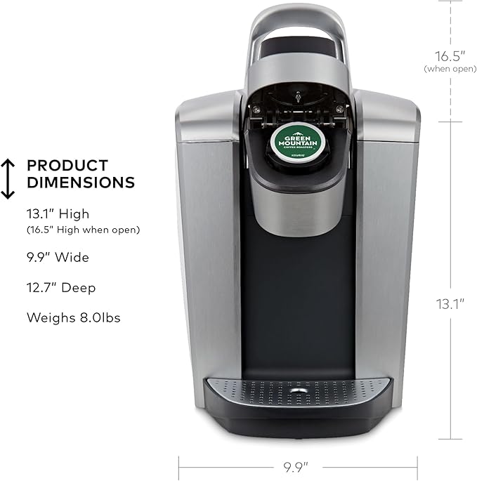 Keurig K-Elite Single Serve K-Cup Pod Coffee Maker, with Strength and Temperature Control, Iced Coffee Capability, 8 to 12oz Brew Size, Programmable, Brushed Silver - Image 8