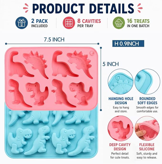 2 Pack 6 Cavity Tulip Flower Silicone Molds, Food Grade Flexible Reusable Molds Easy Release for Soap Bath Bomb Chocolate Candy Jelly Ice Cube, Microwave Freezer Dishwasher Safe - Image 3