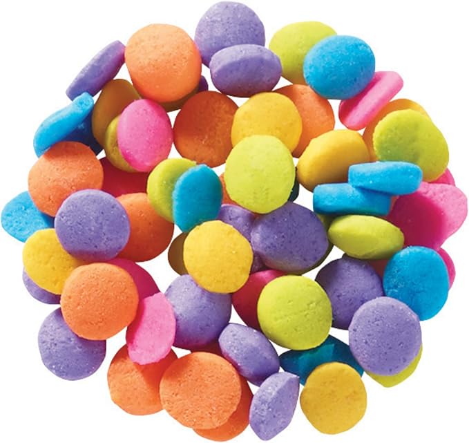 DECOPAC Quins Fancy Sprinkles, 19.5oz, Candy Sprinkles in Handheld Container, Edible Sprinkles For Celebration Cakes, Cupcakes, Cookies - Neon Bright Confetti Quins by Decopac