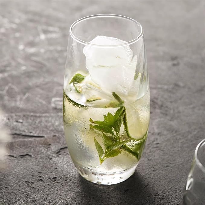 Glass Tumblers Textured Stemless Crystal Drinking Glasses Kitchen Glassware(Small) - Image 5