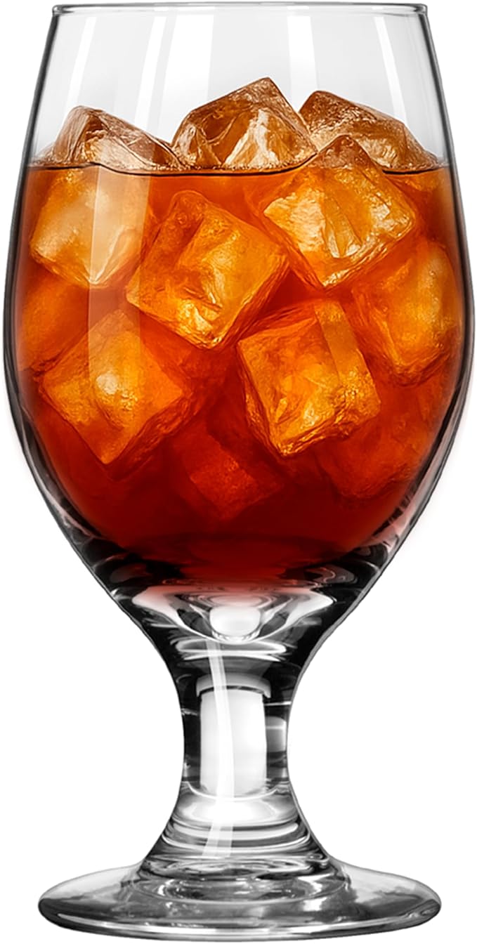 Libbey 14 Oz Perception Banquet Goblet Glasses, Elegant Iced Tea Stemware Glasses, Versatile Goblets Glassware Set of 12 for Cocktails, Wines and More by Libbey