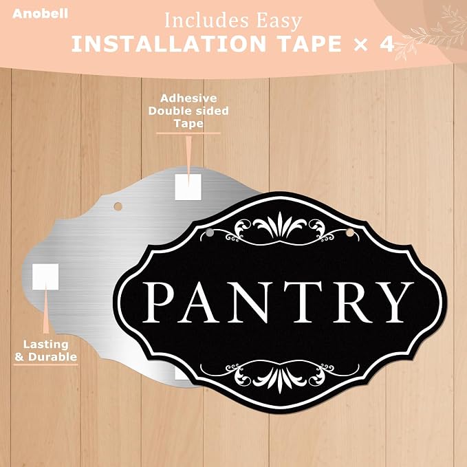 Large Pantry Sign 8" × 12" Rust-Proof Aluminum Metal Signs for Door | Pantry Wall Decor, Waterproof, for Kitchen, Home, Food Storage, Coffee Shop, Restaurant, Office Wall Decor - Image 3