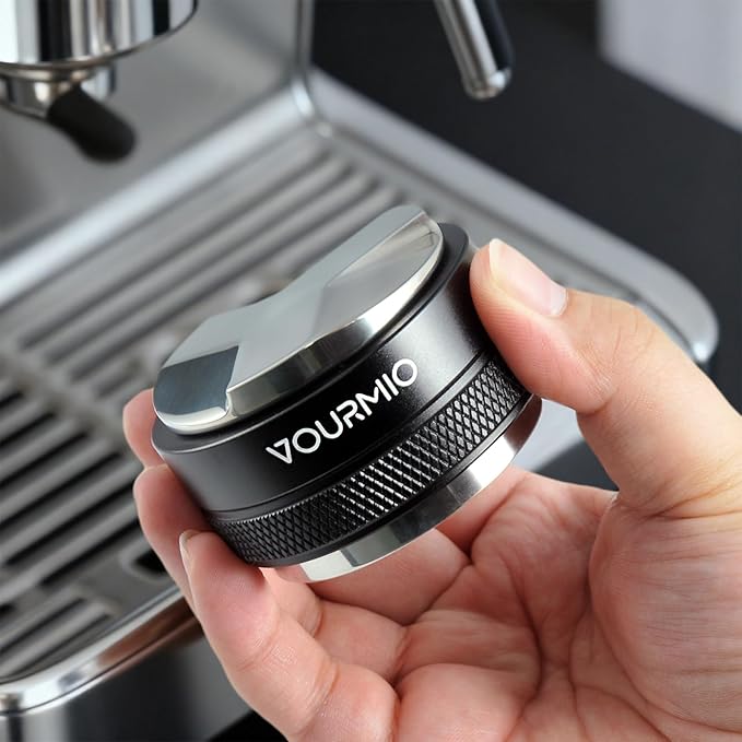 53mm Coffee Distributor and Tamper - Dual Head Coffee Leveler Compatible with Breville 54mm Portafilter, Depth Adjustable Espresso Hand Tampers, Barista Accessories