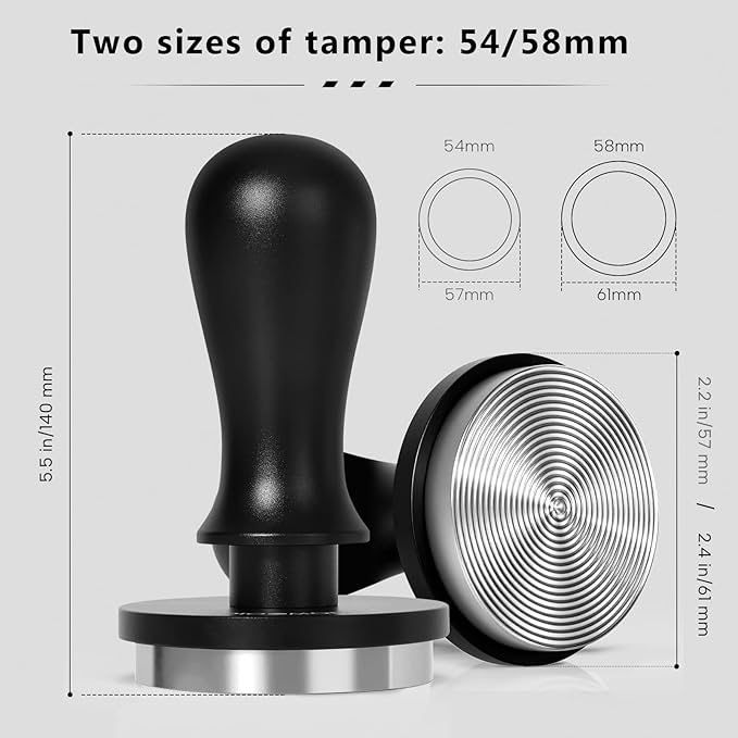 54mm Espresso Tamper, Spring Loaded Coffee Tamper Tool, Stainless Steel Calibrated Espresso press Tool for Breville Series 54mm Portafilter Basket, Barista Coffee Accessories
