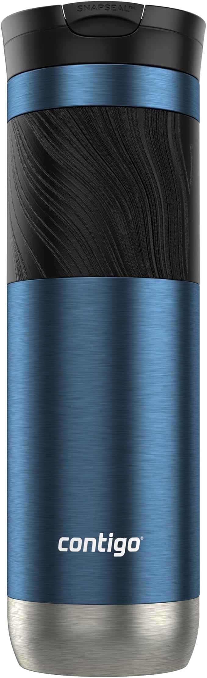 Contigo Byron 2.0 Stainless Steel Travel mug with Snapseal Lid and Grip, 24oz, Blueberry, BPA Free and Leak Proof by Unknown