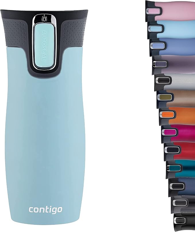 Contigo West Loop Autoseal Travel Mug, Stainless Steel Thermal Mug, Vacuum Flask, Leakproof Tumbler, Coffee Mug with BPA-Free Easy-Clean Lid by Unknown