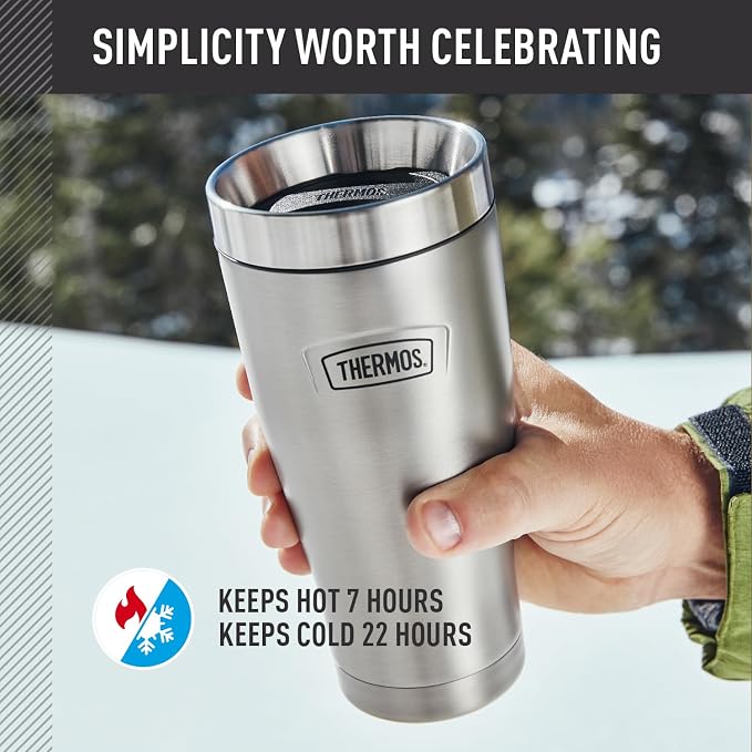 THERMOS ICON SERIES, Stainless Steel Tumbler, Saddle, 16 oz - Image 3