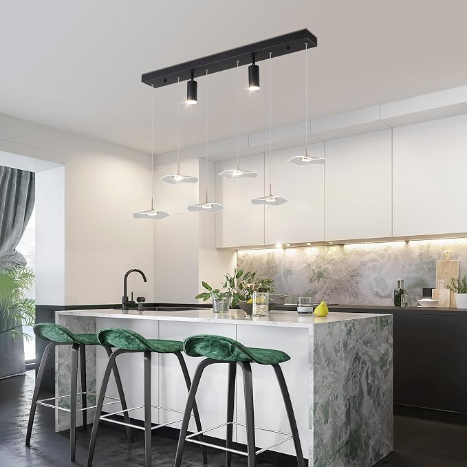 Siittoo 40" Modern LED Pendant Light, Dimmable Kitchen Island Light | 34W LED Pendant with Remote, Adjustable Height, 3000K-6000K Dimming for Kitchen Island & Dining Room - Image 2