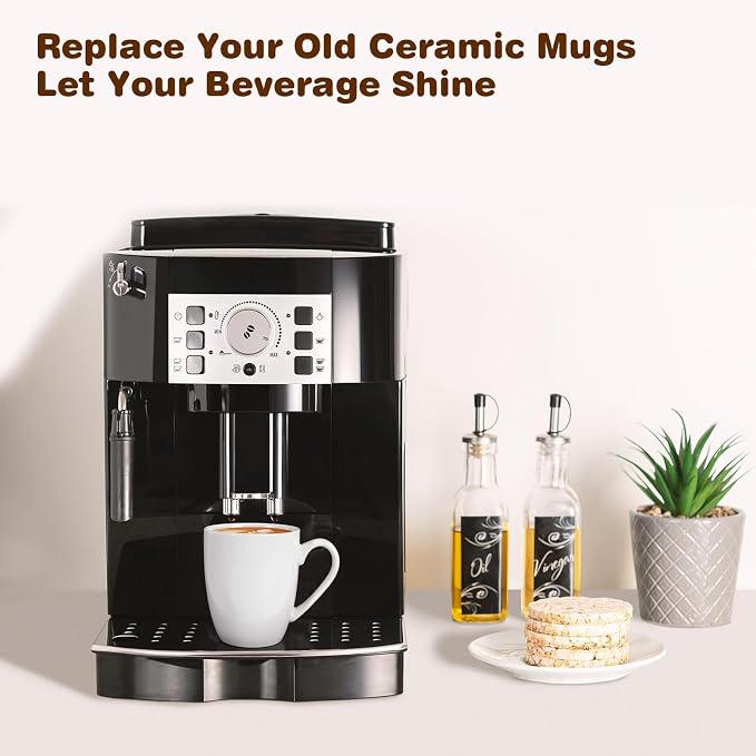 Urbanstrive 16 oz Large Coffee Mugs Ceramic Coffee Mug White Coffee Cups Tea Cups Idea Gift for Women Men House Warming Gifts New Home Office, White 1 Pack - Image 3