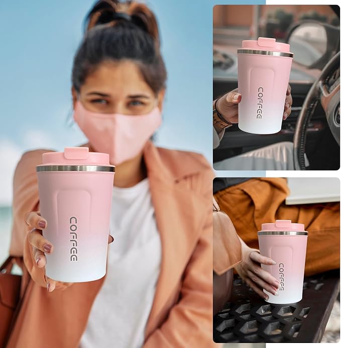 Insulated Travel Coffee Mug, Stainless Steel Coffee Cup with Leakproof Lid | Double-wall insulation keeps drinks hot or cold for hours, with a leakproof lid and portable stainless steel design - Image 6