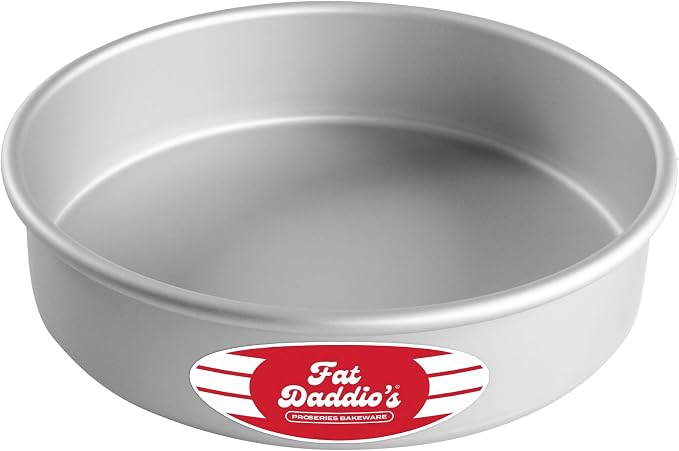 Fat Daddio's Anodized Aluminum Round Cake Pan, 8 x 2 Inch by FatDaddios