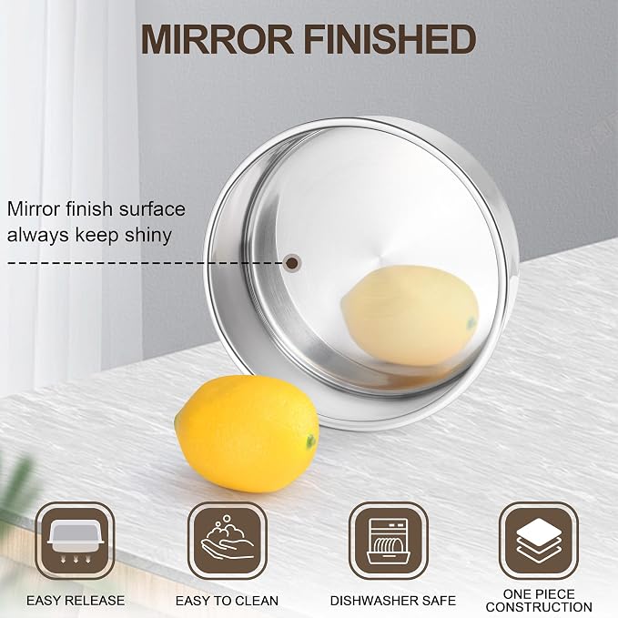 Homikit Round Cake Pan Set of 2, 8 Inch Stainless Steel Baking Layer Cake Pans, 2” Non Toxic Healthy Deep Nonstick Cake Tins, Leak-proof & Easy Releasing, Oven & Dishwasher Safe - Image 4