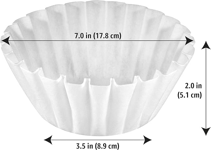 Amazon Basics Basket Coffee Filters for 1-4 Cup Coffee Makers, White, 200 Count