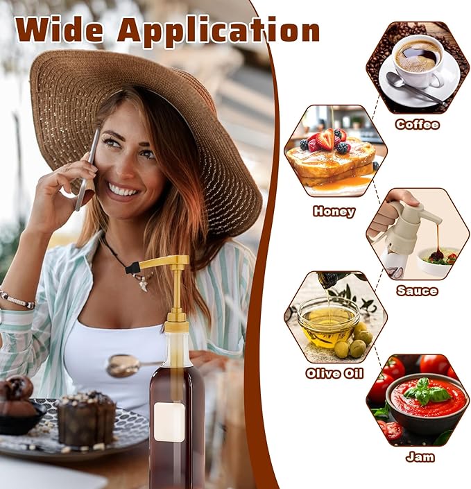SHENLIU 20Pcs Syrup Pump Caps, Coffee Syrup Pump Covers, Syrups Pumps Covers Black Rubber Caps Portable, Coffee Syrups Dispenser Bottle Pumps For Flavored Fit Pour Dispenser, Oil Liquor Bottle