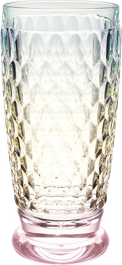 Villeroy & Boch Boston Pearl Long Drink Glass, Set of 4, 13.5 oz, Crystal Glass for Cocktails, Made in Germany, Dishwasher-Safe | Crystal glass long drink glasses made in Germany, pearlescent finish, dishwasher safe, set of 4, mixes cocktails in style by Unknown