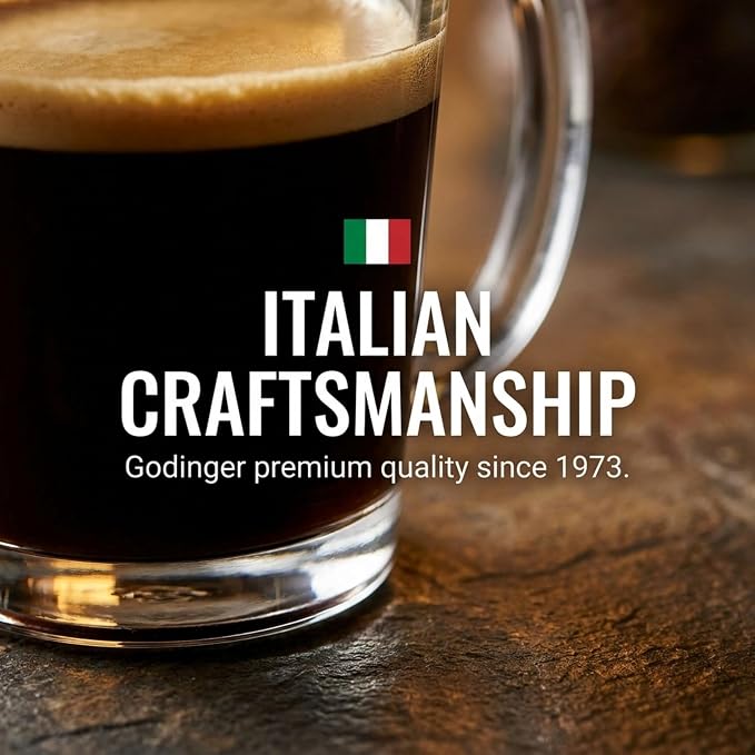 Godinger Coffee Mugs, Italian Made Glass Coffee Mug, Hot Beverage Tea Cups, Glass Cups, Drinking Glasses - 10oz., Set of 4 - Image 8