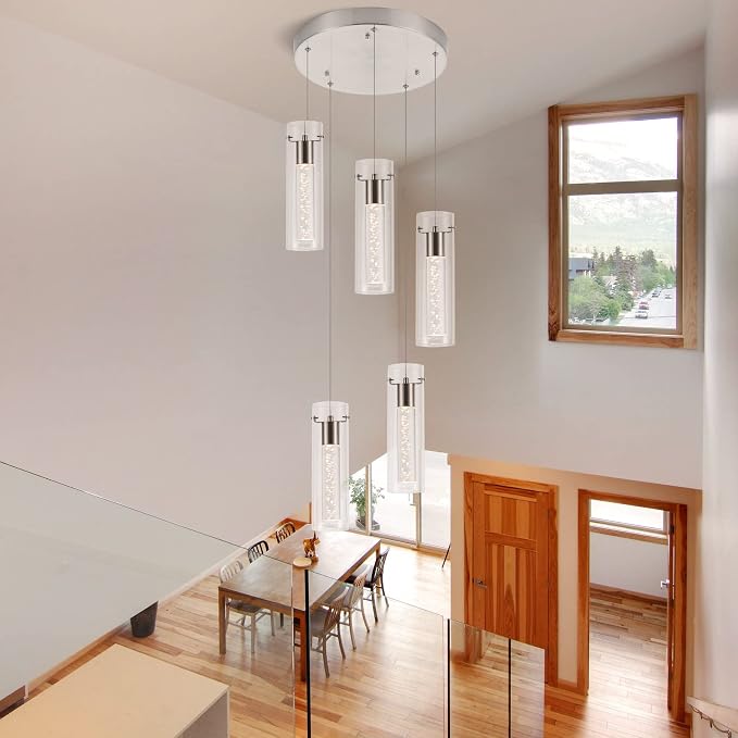 Pendant Lights Kitchen Island Brushed Nickel, 3000K-6000K Dimmable LED Pendant Light Fixtures with Remote, Modern Kitchen Pendant Lighting Over Island for Dining Room & Bar Counter - Image 6