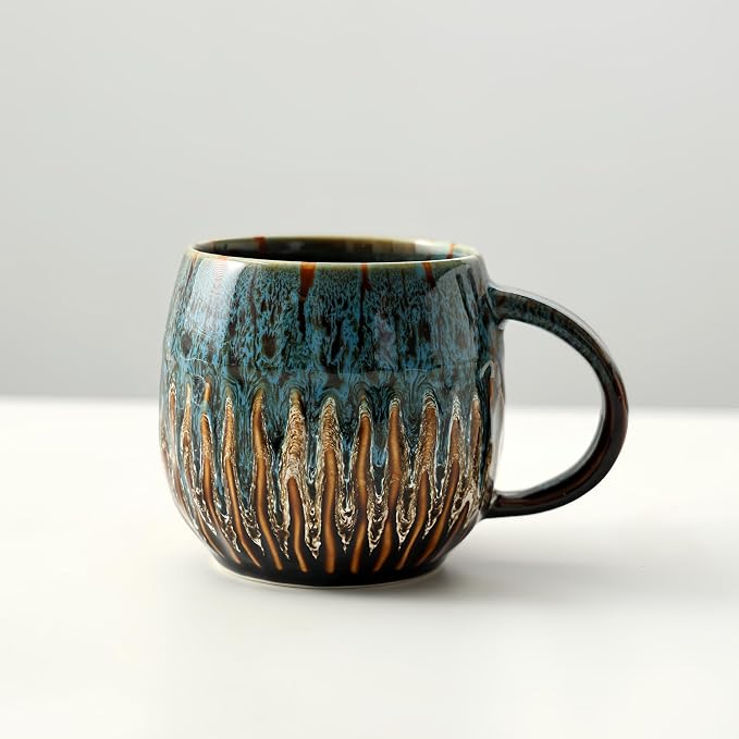 Large Ceramic Coffee Mug - 20oz Big Tea Cup, Blue | Large Tea Mug, Microwave Safe, Dishwasher Safe - Image 4