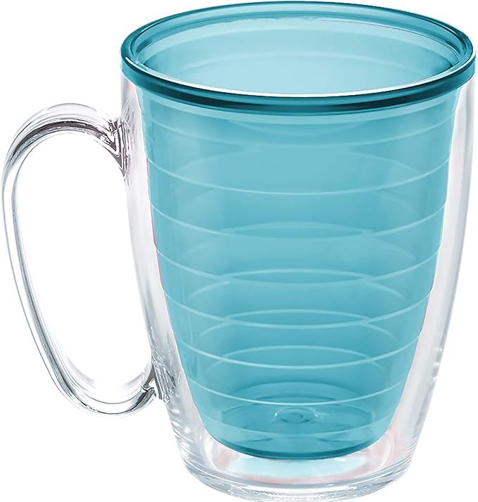 Tervis Clear & Colorful Tabletop - Bright Colors Mug Collection Made in USA Double Walled Insulated Tumbler Travel Cup Keeps Drinks Cold & Hot, 16oz Mug - 4pk, Assorted - Image 3