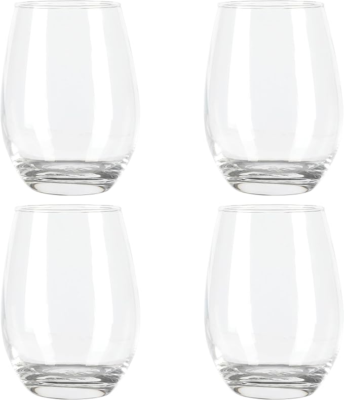 Martha Stewart Farrow 18 OZ Large Stemless 4 Pack Multipurpose Wine Glasses Set for Red or White Wine - Image 4