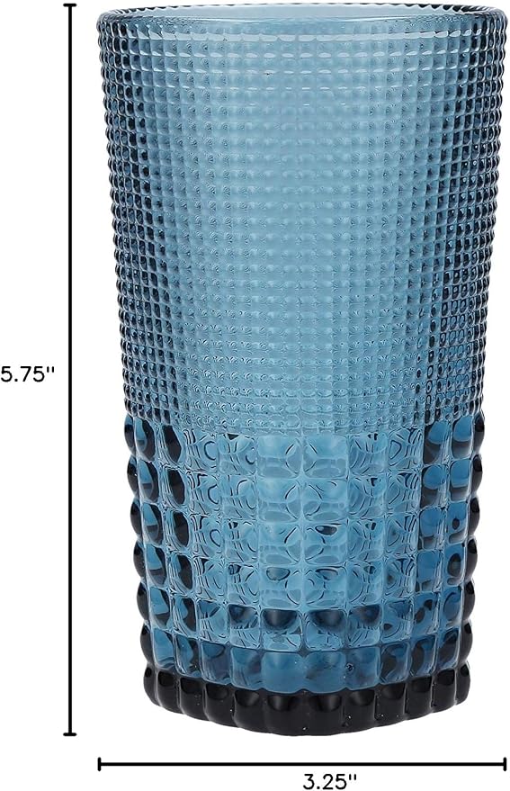 Fortessa Malcolm Iced Beverage Cocktail Glass, 15-Ounce, Cornflower Blue - Image 7