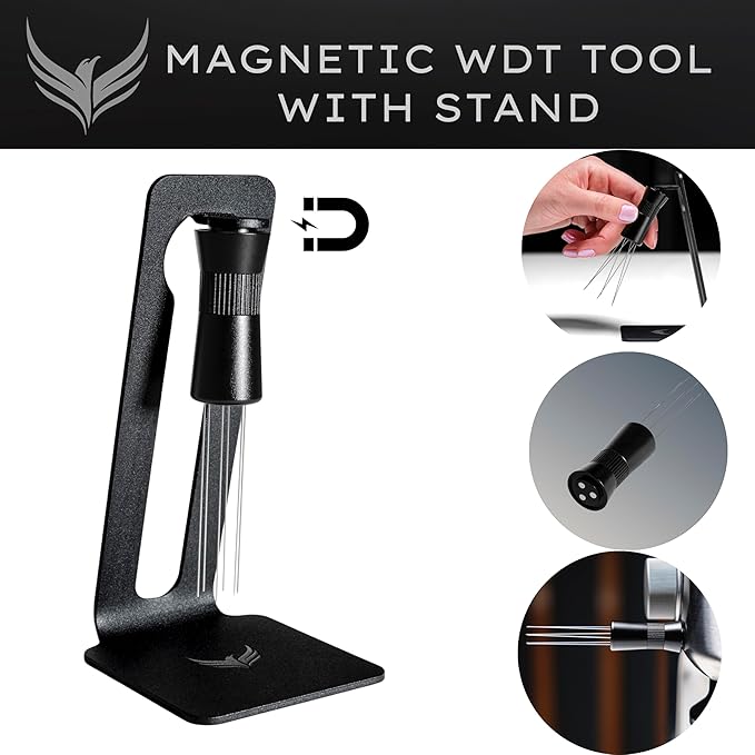 Professional Espresso Tool Set for La Pavoni - 51.5mm Calibrated Tamper, Wooden Coffee Distributor, and WDT Needle Tool - Perfect for Baristas and Coffee Aficionados