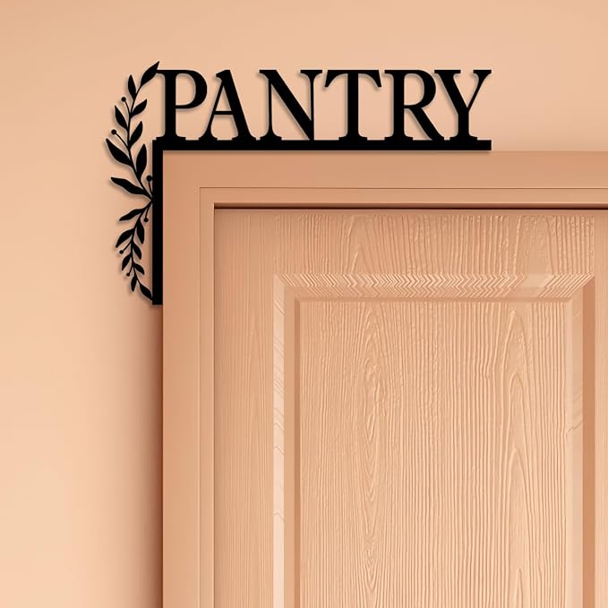 Pantry Metal Door Topper Kitchen Wall Decor Black Farmhouse Pantry Sign Rustic Kitchen Wall Art Door Corner Decor Home Kitchen Decoration Black - Image 7