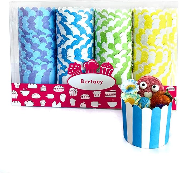 Quality Cupcake Baking Cups Disposable Cake Baking Cup Cupcake Muffin Fit Home Party(100pcs) by Bertacy