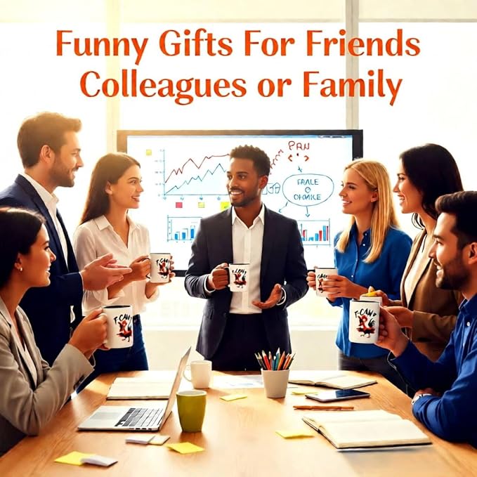 Funny Coffee Mugs for Women Men,15oz Ceramic Novelty Chicken Cup | Novelty Mugs,Fun Birthday Gifts for Friends,Family,Cool White Elephant Gifts for Adults,Unique Office Gag Gifts for Coworkers - Image 5