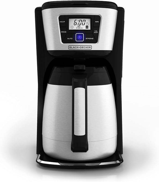 BLACK+DECKER 12-Cup Thermal Coffeemaker, Black/Silver, CM2035B - Image 2