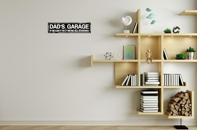 Retro Tin Metal Sign Dad'S Garage Statement Farmhouse Bathroom Wall Decor for Home Vintage Bar or Dorm Unique Gift Idea for Friends 4x16 in - Image 6