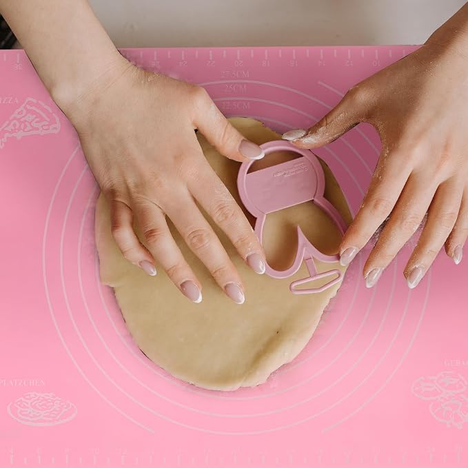 VICASKY Heat-resistant Silicone Baking Mat with Strong Adhesion to Countertop Easy to Maintain Dough Rolling Mat for Bread and Handmade Noodles for Novice Bakers Style - Image 5