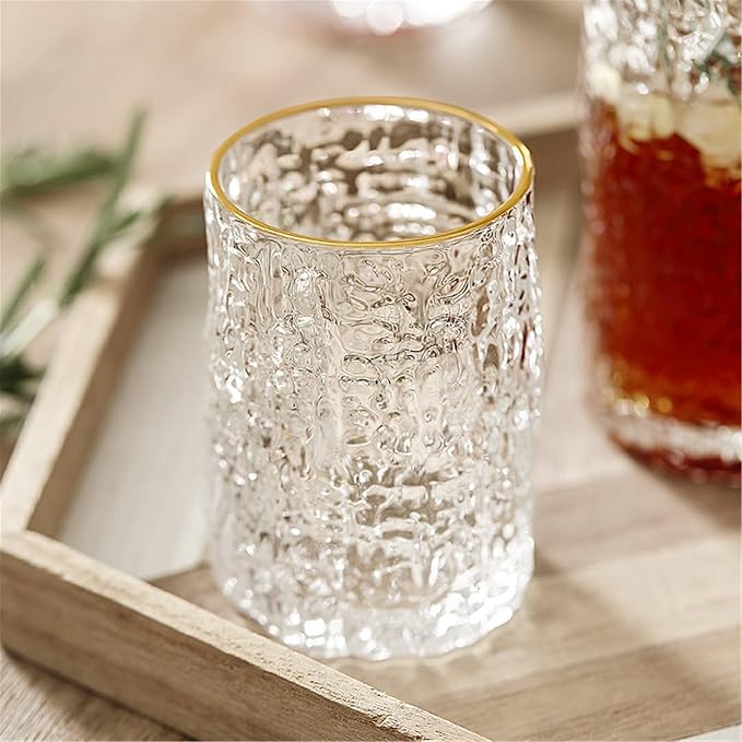drinking glassware Bark Pattern Embossed Stemless Water Cups(Small) - Image 3