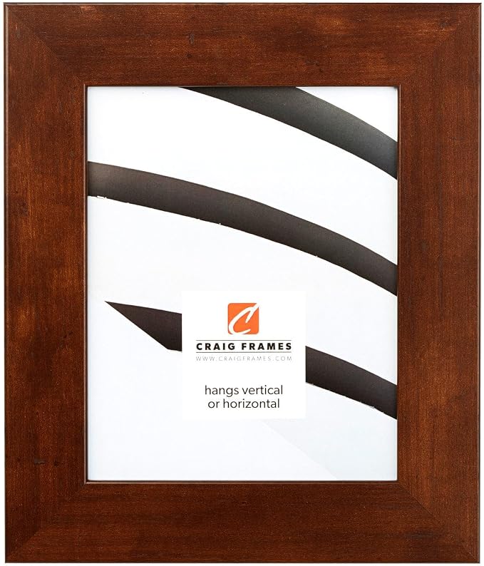 Craig Frames 22x28 Brown Walnut Picture Frame for Posters and Photos | Lightweight shatter resistant acrylic facing with a rigid backing board, made in the USA by CraigFrames