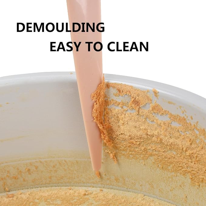 8 inch Cake Pan Removable Bottom Carbon Steel with Nonstick Coating Chiffon Cake Tin Round Shaped Cheese Cake Mould for Baking - Cream Color - Image 4