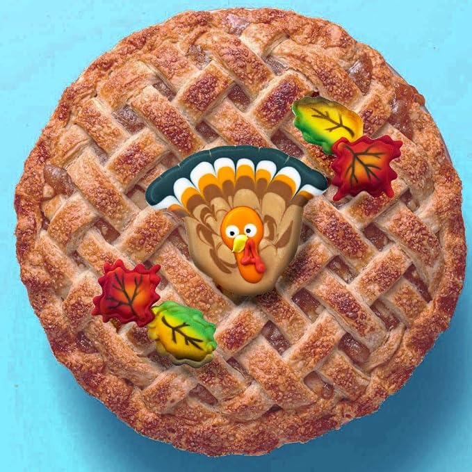 Animated Turkey Cake Topper- 10pc Candy Edible Icing Thanksgiving Fall - Image 4