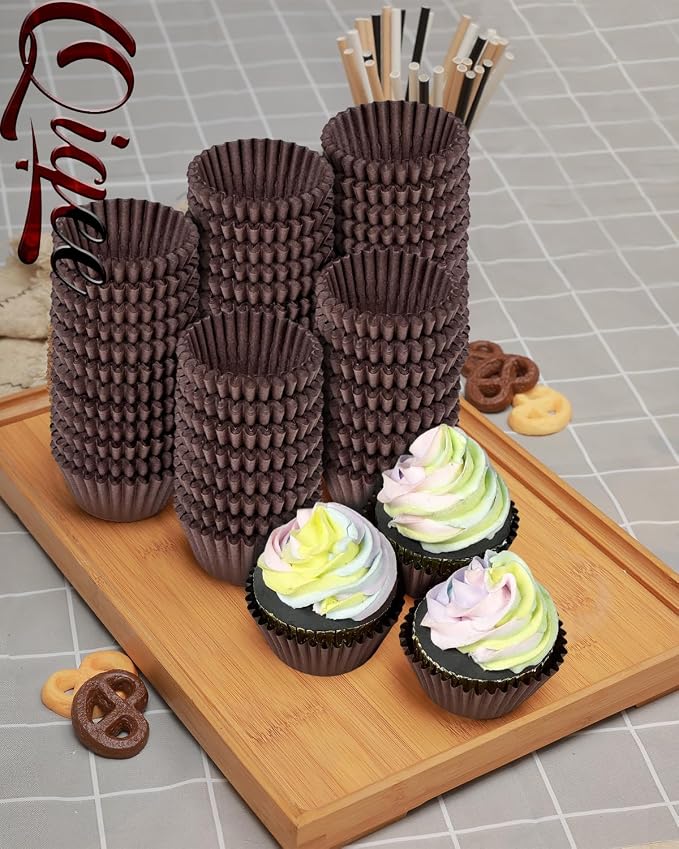qiqee Coffee Cupcake Liners, 300 Count, Jumbo Size - Image 6