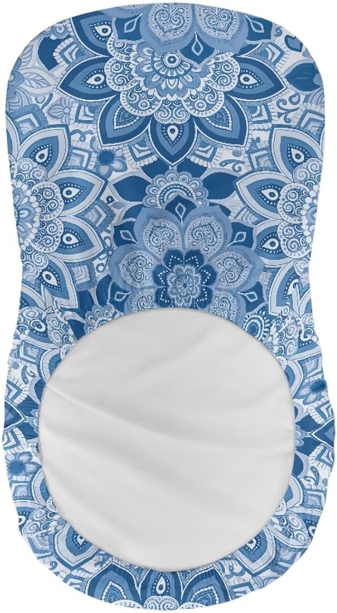 Blue Mandala Flower Bar Stool Cover Bar Chair Slipcovers for Dining Room Kitchen Bar Counter Height Chairs Covers Stool Protective Cover - Image 5
