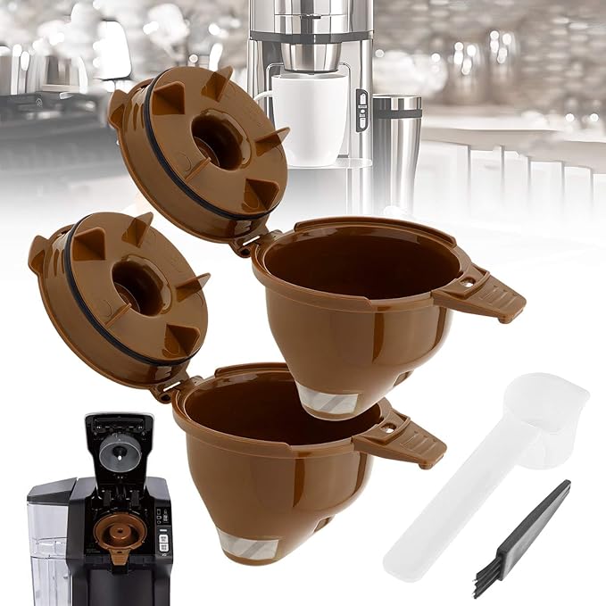 Reusable Single Serve Coffee Filter Capsules 2PC, Coffee Pods Coffee Brew Baskets for FlexBrew Coffee Maker Models 49974 49975 49976 49979 49950 49966 49957 49954 49947 49940 Filter Part