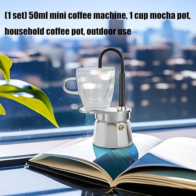 Space Saving 50ml Coffee Coffee Bottle Efficient Brewing Systems Home Outdoor Use Practical Metal Maker - Image 9