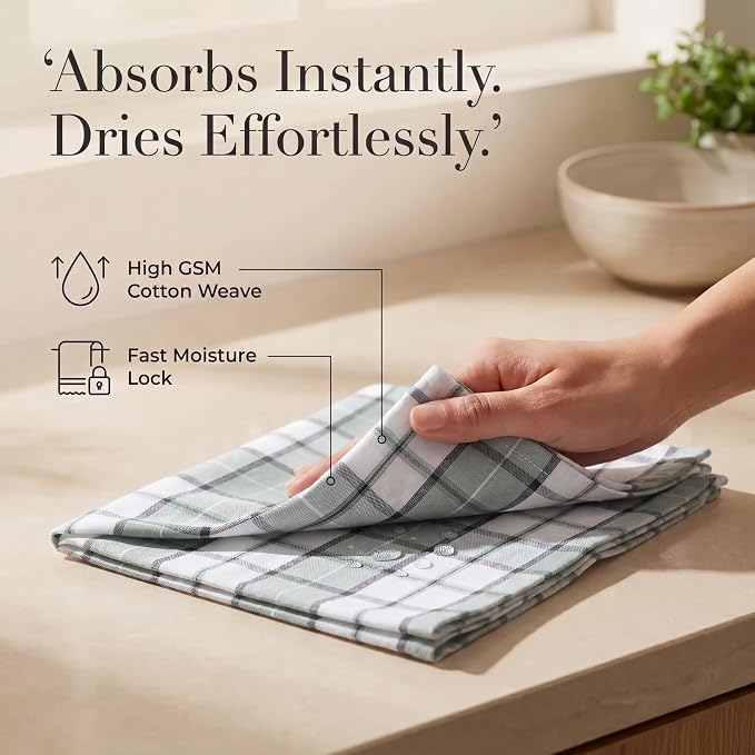Urban Villa Cloth Napkins Cotton 20x20 (Set of 12) Majestic Checks - Image 3