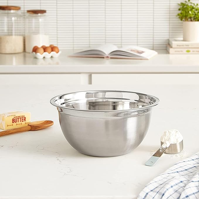 Deep Professional Quality Stainless Steel Mixing Bowl For Serving, Mixing Cooking and or Baking-14.5 Quart, 1192