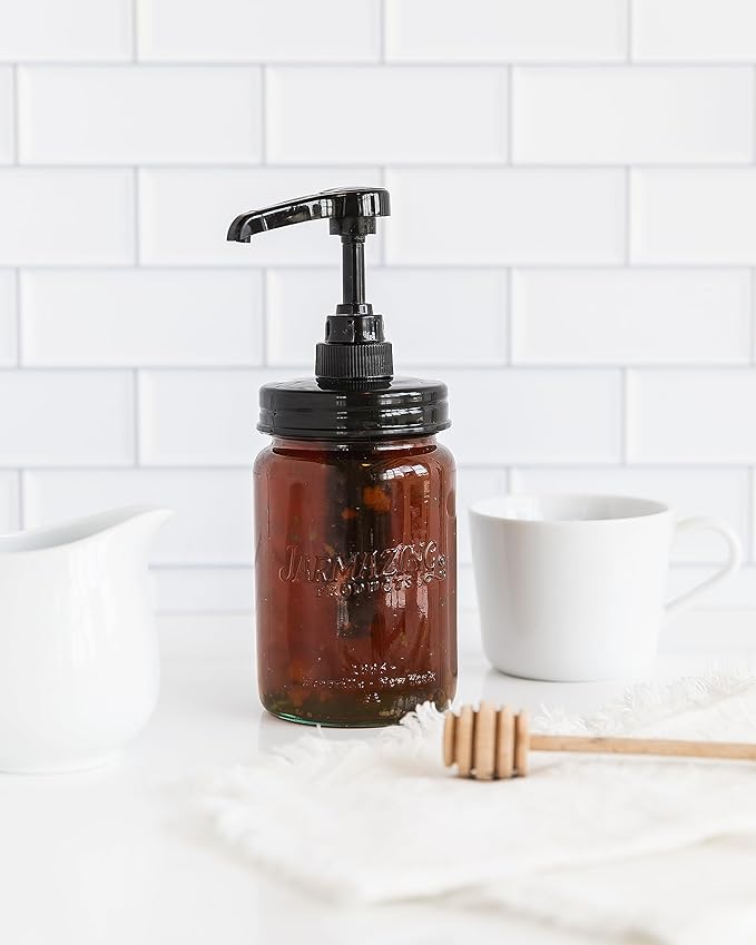 Jarmazing Products Mason Jar Syrup and Condiment Dispenser